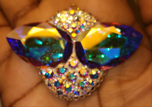 Load image into Gallery viewer, Extra Large Alien Eyes Necklace Pendant /w Swarovski Sterling Silver 925 without bail
