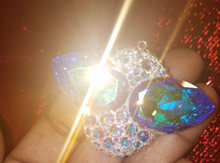 Load image into Gallery viewer, Extra Large Alien Eyes Necklace Pendant /w Swarovski Sterling Silver 925 without bail
